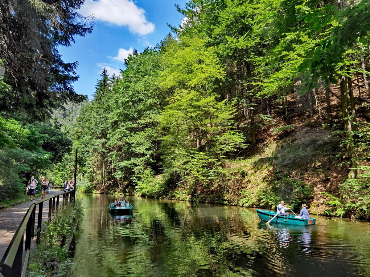 die Schwedenlöcher Wanderung führt am Amselsee vorbei